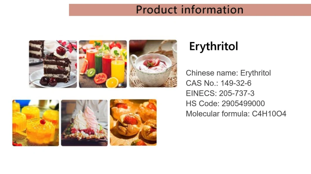 Bulk Sale Organic Food Sweetener Erythritol Powder for Food and Beverage Industry